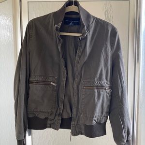 Womens green bomber jacket